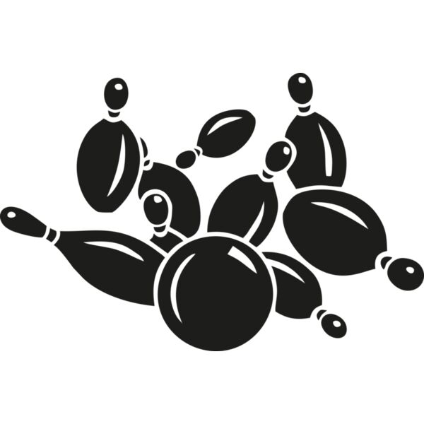 Bowlingkugel Kegel Pins Miniaturansicht